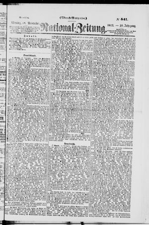 Nationalzeitung vom 18.11.1872