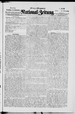Nationalzeitung vom 19.11.1872