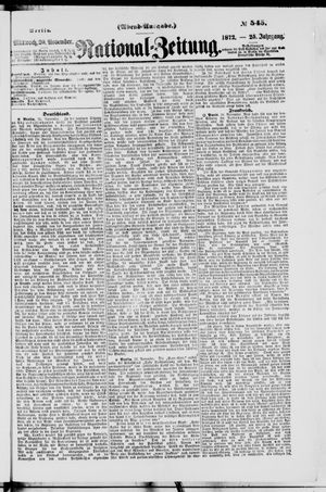 Nationalzeitung vom 20.11.1872