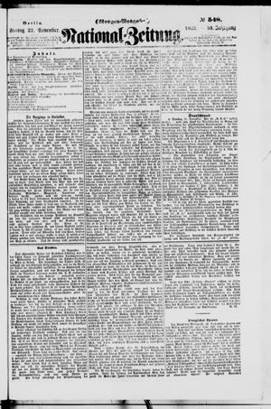 Nationalzeitung vom 22.11.1872