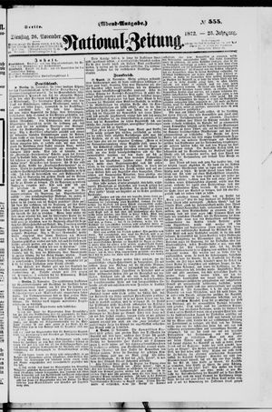 Nationalzeitung vom 26.11.1872