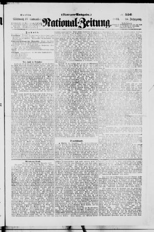 Nationalzeitung vom 27.11.1872