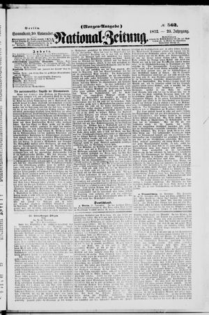 Nationalzeitung vom 30.11.1872