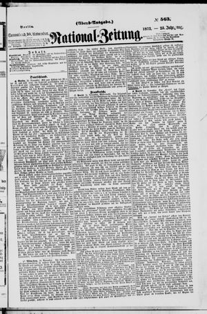 Nationalzeitung vom 30.11.1872