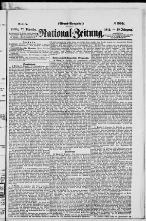 Nationalzeitung vom 27.12.1872