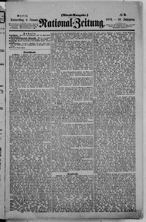 Nationalzeitung vom 02.01.1873