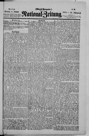 Nationalzeitung vom 06.01.1873