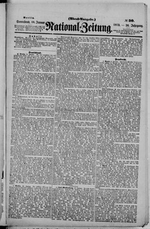 Nationalzeitung vom 18.01.1873