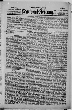 Nationalzeitung vom 06.02.1873