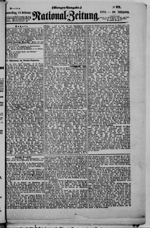 Nationalzeitung on Feb 13, 1873
