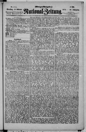 Nationalzeitung on Feb 18, 1873