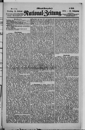 Nationalzeitung vom 25.02.1873