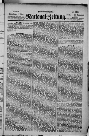 Nationalzeitung vom 01.03.1873