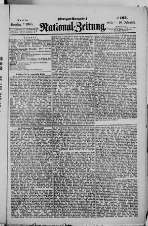 Nationalzeitung vom 02.03.1873
