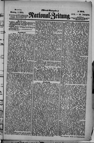 Nationalzeitung vom 03.03.1873