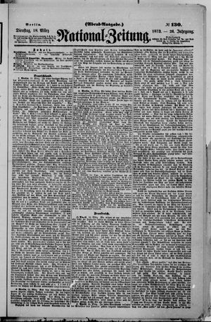 Nationalzeitung vom 18.03.1873