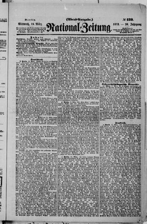 Nationalzeitung vom 19.03.1873