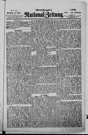 Nationalzeitung vom 25.03.1873