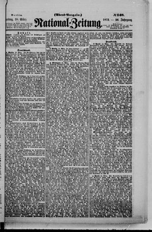 Nationalzeitung vom 28.03.1873