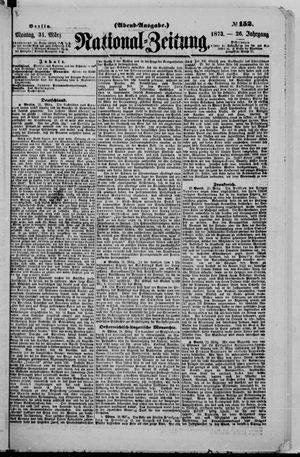 Nationalzeitung vom 31.03.1873