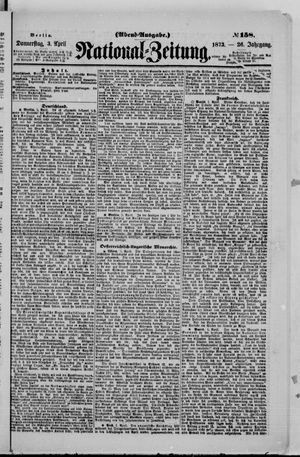 Nationalzeitung vom 03.04.1873
