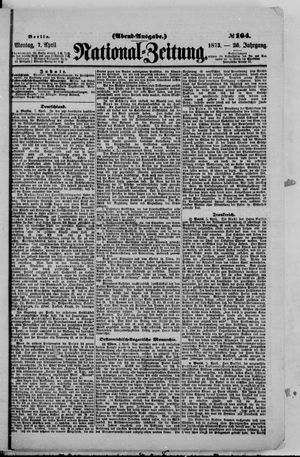 Nationalzeitung vom 07.04.1873