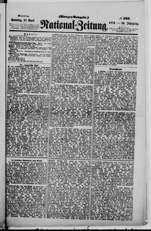 National-Zeitung vom 27.04.1873