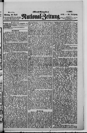 Nationalzeitung on Apr 28, 1873