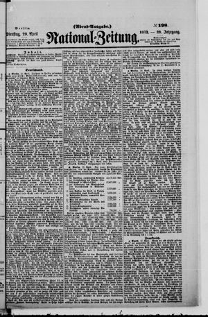 Nationalzeitung vom 29.04.1873