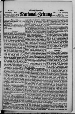 Nationalzeitung vom 01.05.1873