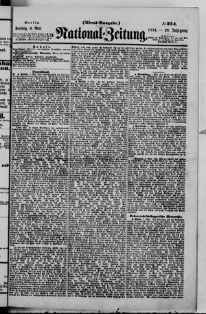 Nationalzeitung vom 09.05.1873