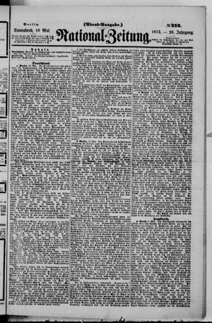 Nationalzeitung vom 10.05.1873