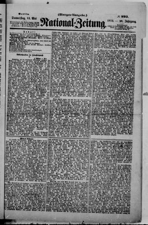 Nationalzeitung on May 15, 1873