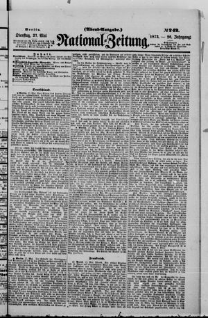 Nationalzeitung vom 27.05.1873