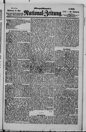 Nationalzeitung vom 28.05.1873