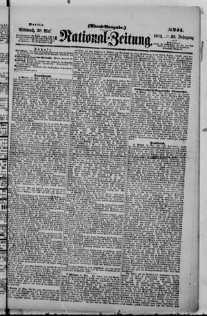 Nationalzeitung vom 28.05.1873