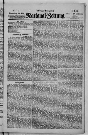 Nationalzeitung vom 29.05.1873