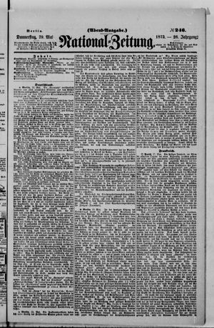 Nationalzeitung vom 29.05.1873