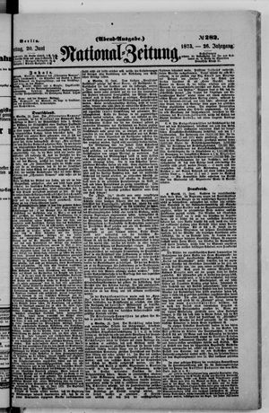 Nationalzeitung on Jun 20, 1873