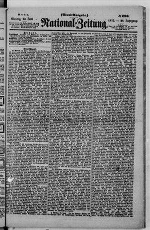 Nationalzeitung vom 23.06.1873