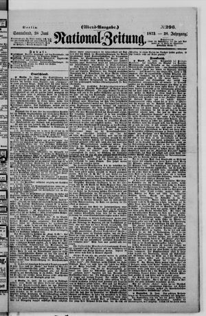 Nationalzeitung on Jun 28, 1873