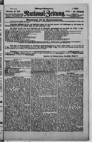 Nationalzeitung vom 29.06.1873