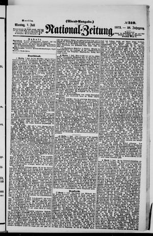 Nationalzeitung on Jul 7, 1873