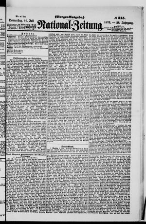 Nationalzeitung vom 10.07.1873