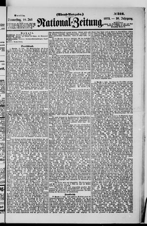 Nationalzeitung vom 10.07.1873