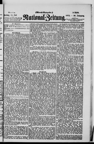Nationalzeitung vom 11.07.1873