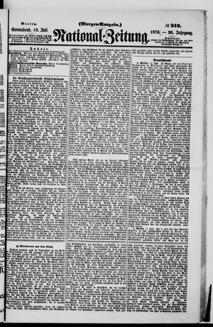 Nationalzeitung vom 12.07.1873