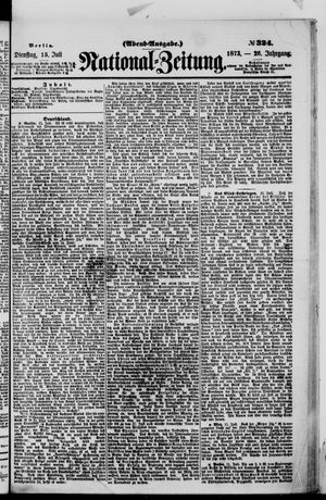 Nationalzeitung vom 15.07.1873