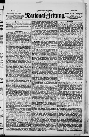 Nationalzeitung vom 16.07.1873