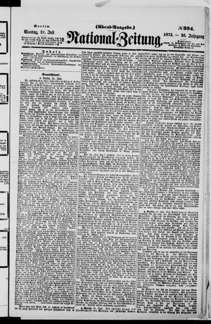 National-Zeitung vom 21.07.1873